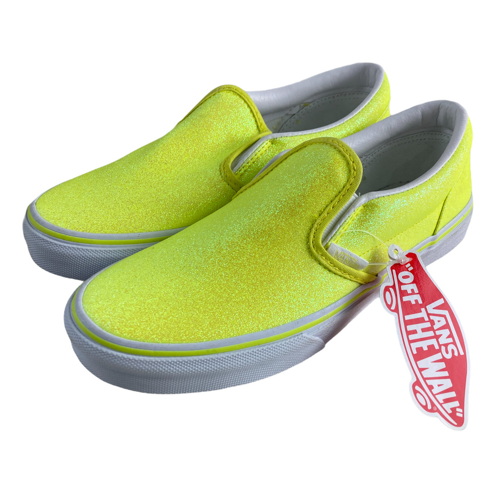 Vans Neon Yellow Slip-On Shoes